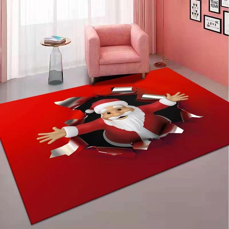 Водопоглощающий износостойкий рождественский коврик для двери, коврик для ванной комнаты, нескользящий рождественский декор