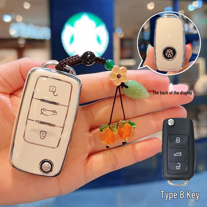 Volkswagen Key Covers Fit: Magotan, Passat, Sagitar, Polo, Bora, Tharu, Tayron, Lavida, Tiguan, T-Roc