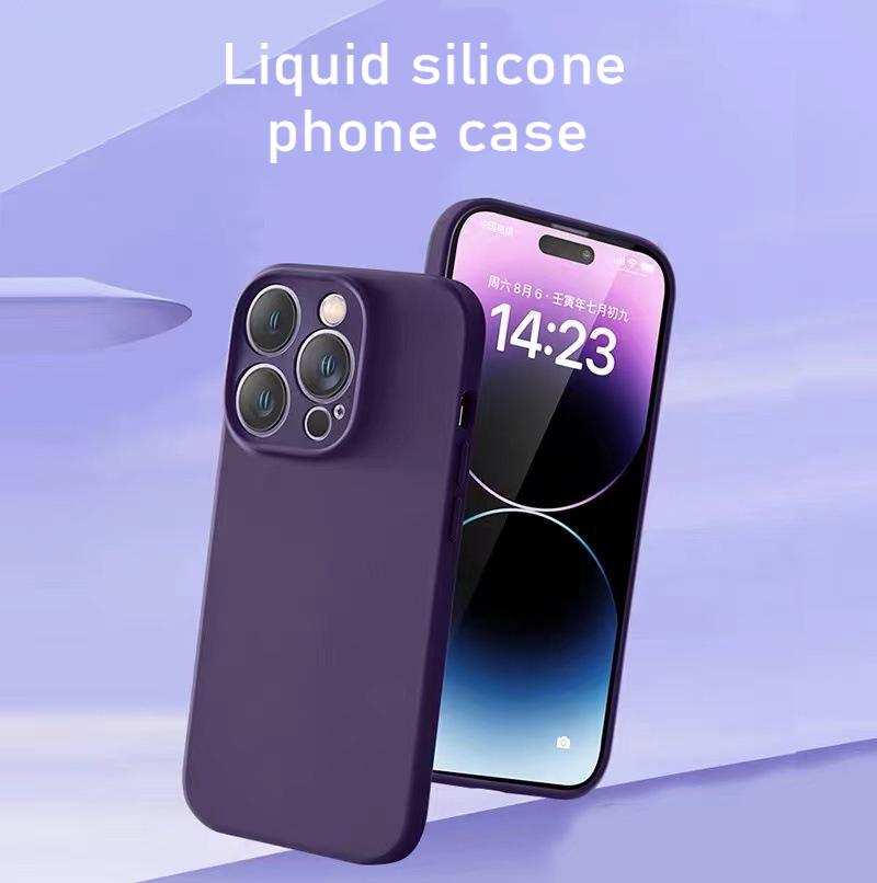 Чехол-бампер из жидкого силикона TPU для iPhone 11 12 13 14 15 16 Pro XS Max XR X 8 7, противоударный чехол Funda