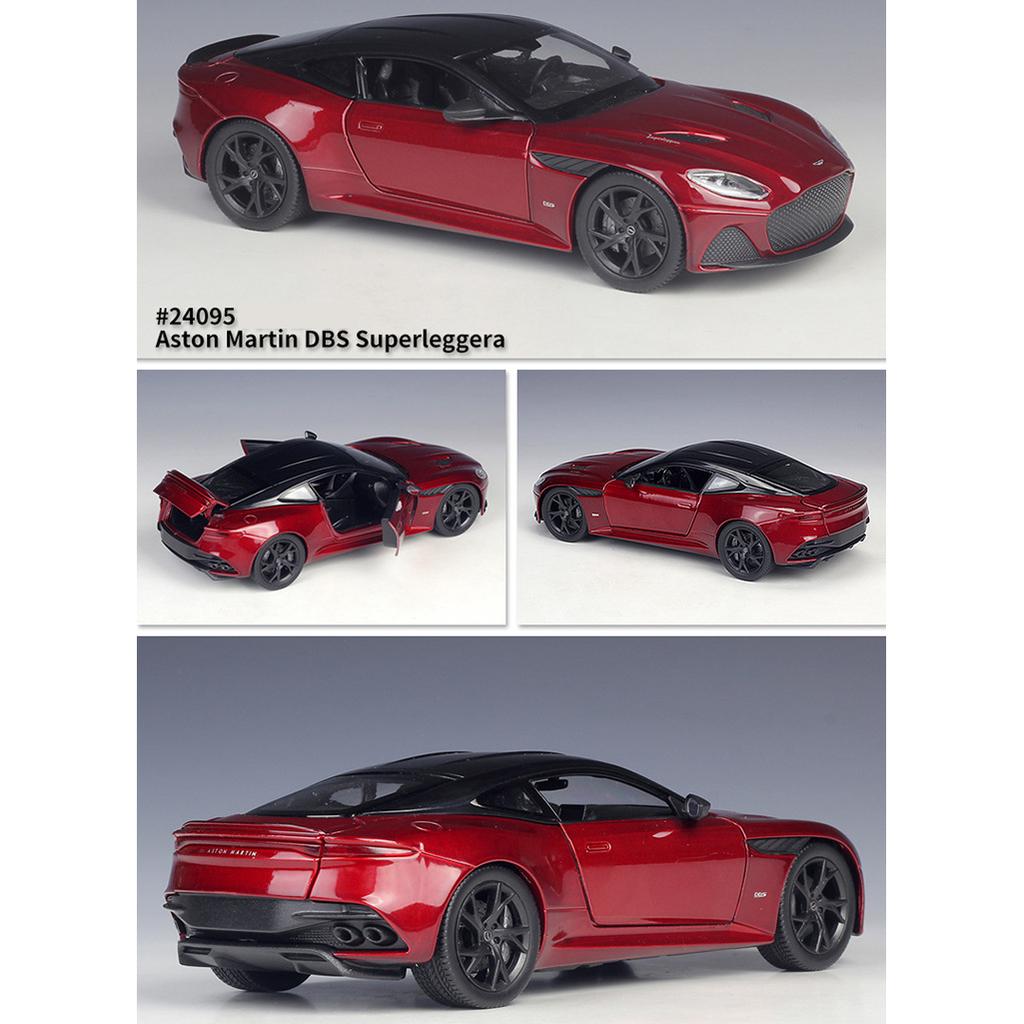 Масштаб 1/24 WELLY Aston Martin DBS Superleggera, модель автомобиля из сплава, литье под давлением, металлические игрушечные транспортные средства, модель автомобиля, коллекция высокой имитации, детские подарки