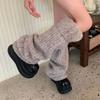 Foot Cover Kinted Leg Warmer Y2K Knit Long Stockings Vintage Plush Leg Socks  Accessories
