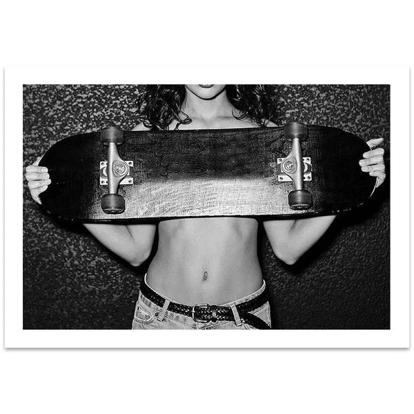 Сексуальные Женщины Постеры Плохая Девочка Черно-Белый Принт Холст Картины Настенное Искусство Для Современной Поп Комнаты Домашнее Украшение Картинки Фреска