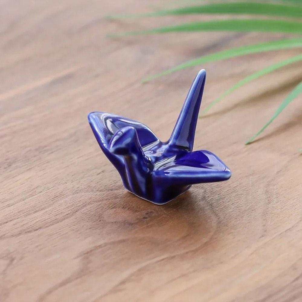 1pcs Desktop Decor Ornament Chopstick Holder Paper Crane Shape Chopsticks Pillow Desktop