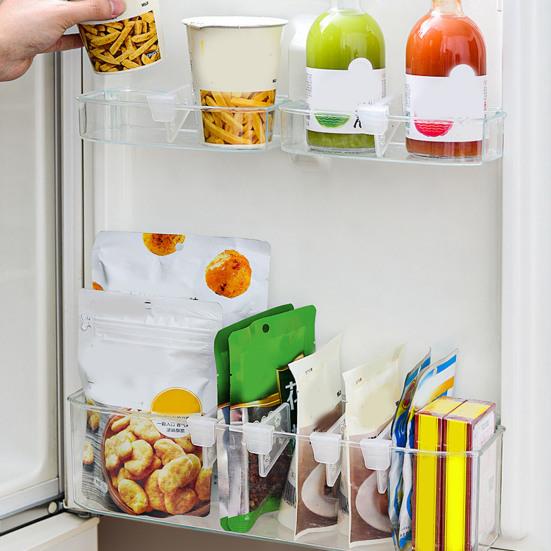 20Pcs Refrigerator Door Shelf Dividers Smooth Edge Burr Free Clip Design Fridge Multipurpose Organizer Adjustable Separators