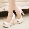 High Heels New Fashion Four Seasons High Heels Thick Sole Waterproof Table Fish Mouth Sandals