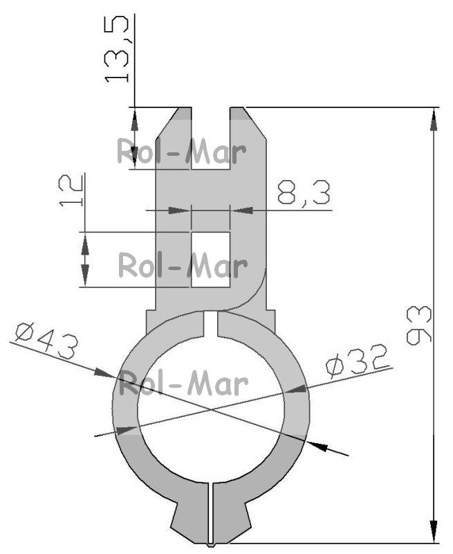 Reel rod hub Z55823 John Deere