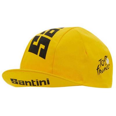 Официальная велосипедная кепка Santini Tour de France, Желтая, RE460COT-2TDF