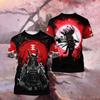 New Summer Japanese Samurai 3d Printed Harajuku Men's T-Shirt Sports Vintage Short Sleeve Crewneck Cosplay Party Tops Clothing