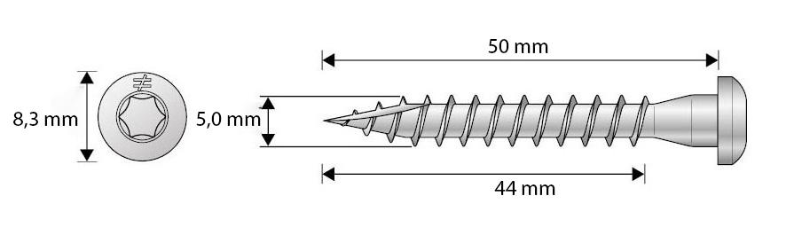 Csa 5.0X50Mm Carpentry Joint Screws