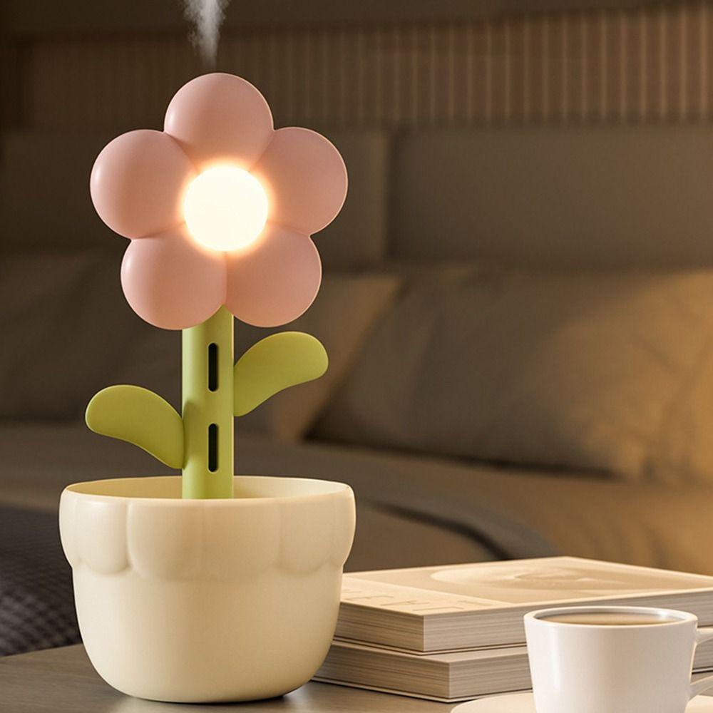 Cute Desktop Cool Fogger 300ml Cool Mist Air Purifier Flower Air Humidifier Office