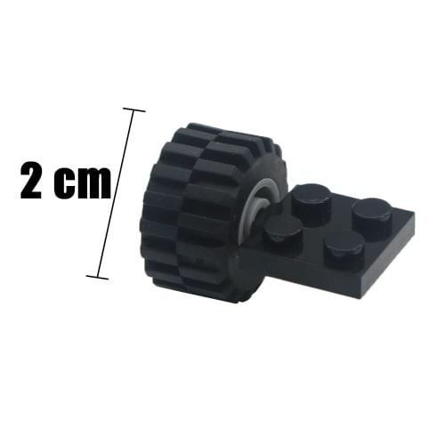 Tire Wheel and Axle Set - 56 Pieces Brick Accessories Basic Classic Building Blocks Toys, Car Truck Wheel Parts