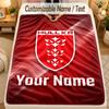 Flannel BlanketHull KR Custom Name Text Personalized Soft Warm Throw Blanket Home Decor Gift