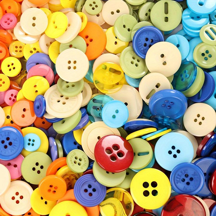 202Pcs Mixed Size Resin Buttons, 0.7-2.5cm Multicolor Round – Bulk Set for DIY Sewing, Knitting, Scrapbooking & Clothing ZSY