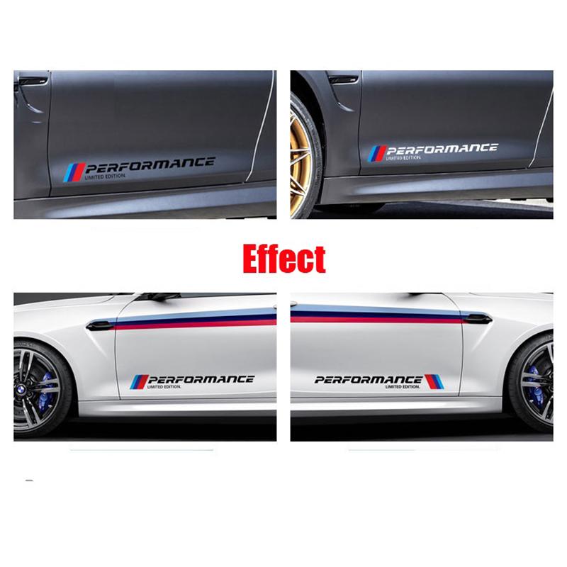 2 шт. Наклейка на кузов автомобиля Mperformance для BMW E30 E36 E39 E46 E60 E61 E64 E70 E71 E85 E87 E90 E83 F10 F20 F30 E80 M3 M5