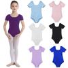 Girls' Team Basic Short Sleeve Leotard Kids Ballet Dance Gymnastics Leotards Dancewear Costume