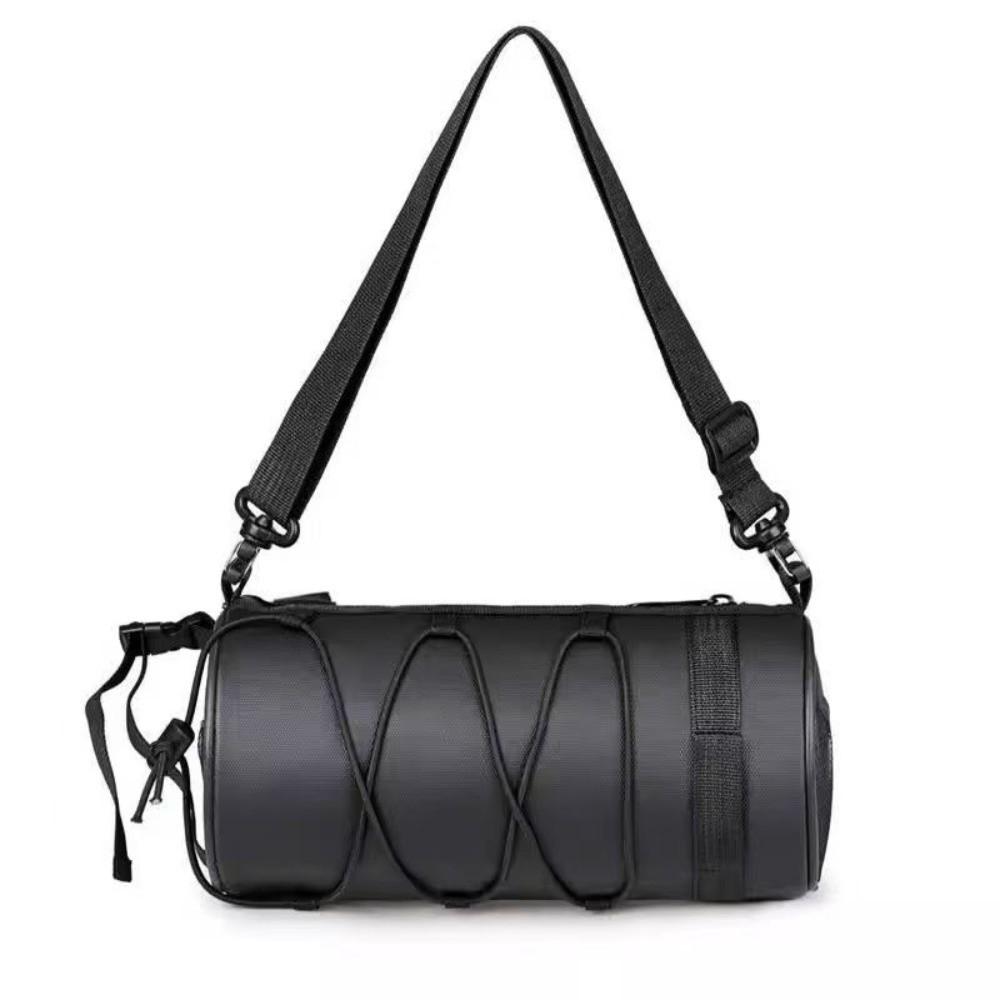 Black Bike Handlebar Bag Compact Bike Frame Bag Durable Bike Front Bag Mountain Biking