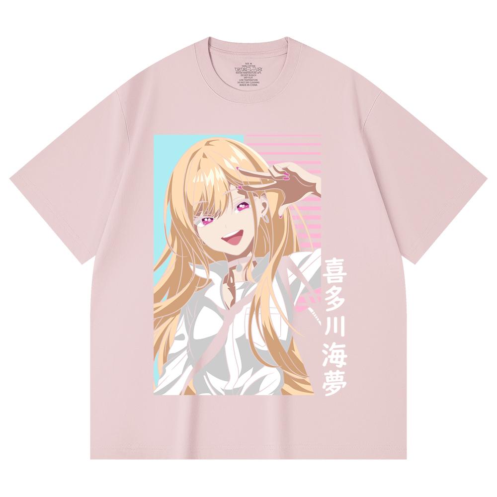 230 г/м² 100% хлопок My Dress Up Darling V2 Принт Унисекс Тяжелая хлопковая футболка