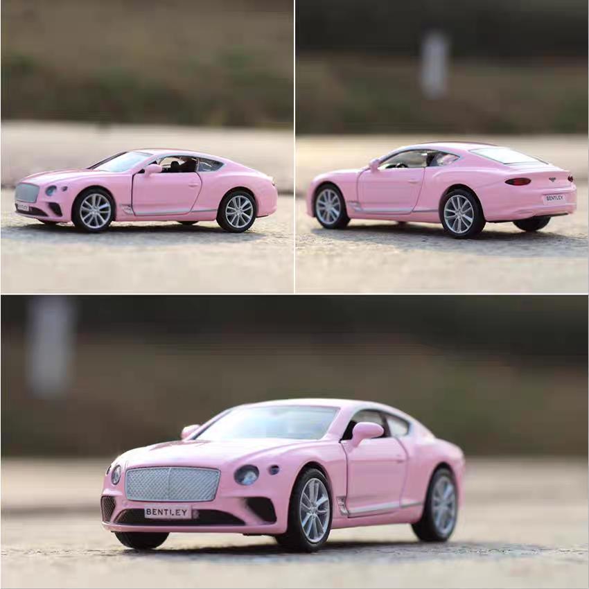 Подарки для девочек серии розового цвета Volkswagen Beetle Bentley McLaren Lamborghini Maserati Benz AMG Nissan GTR Литые игрушечные машинки 1:36 Модель из сплава