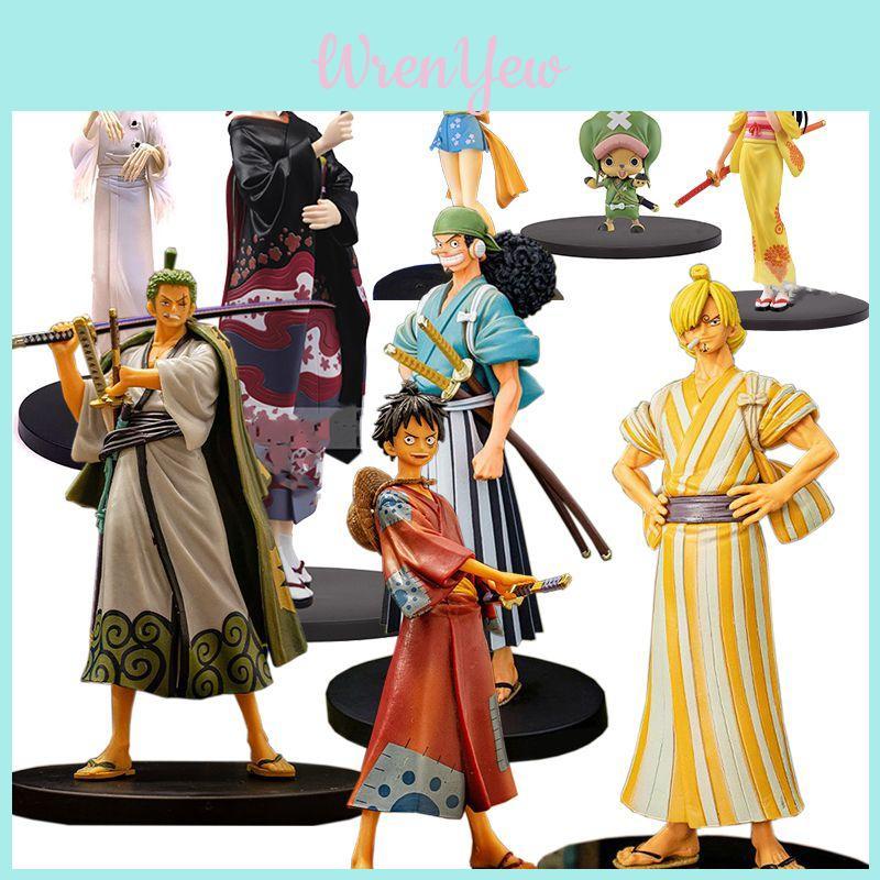Изысканная коллекция фигурок One Piece с персонажами Луффи, Робин, Кику, Нами, Усоппом, Чоппером, Санджи, Зоро