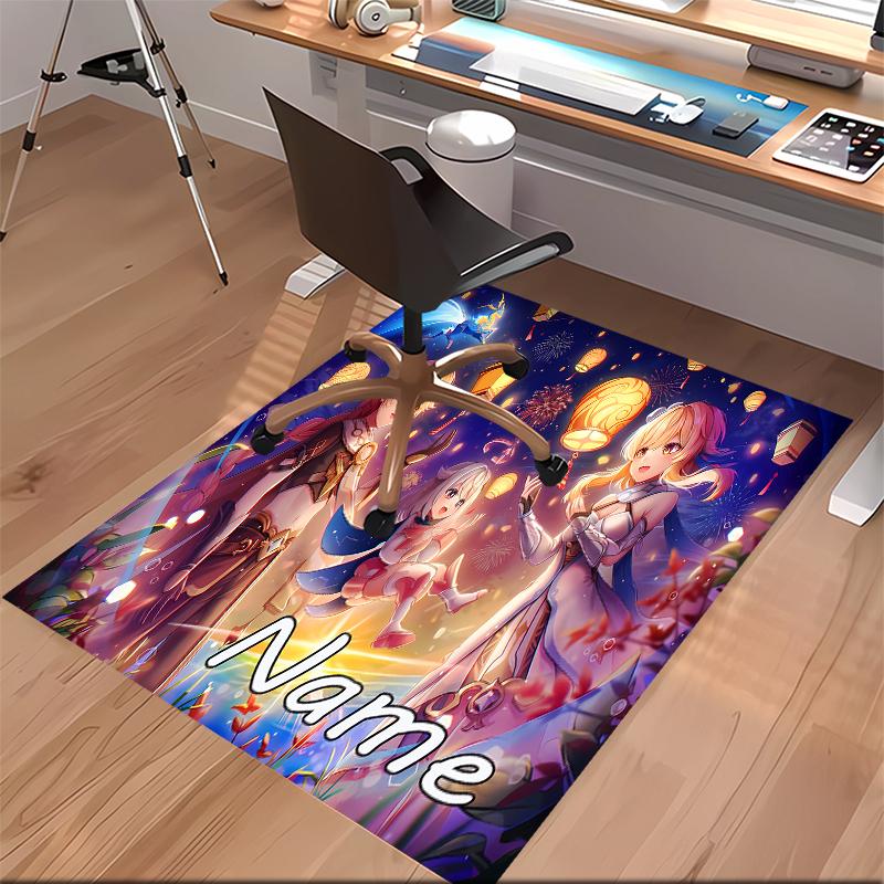 Custom personalization Genshin Impact characters Print Area Rug - Soft, Washable Non-Slip Indoor Mat,Living Room,Home&Office Decorative Rug