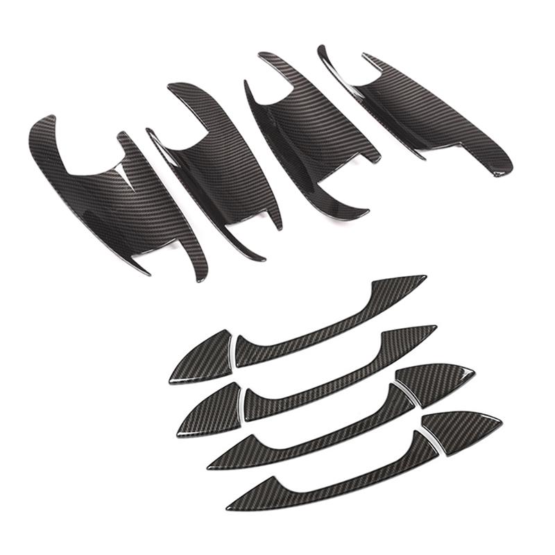 Для Mercedes Benz CE GLK ML CLA Class W166 W117 X204 W204 W212 W246 Карбоновая текстура Внешняя дверная ручка автомобиля Крышка чаши