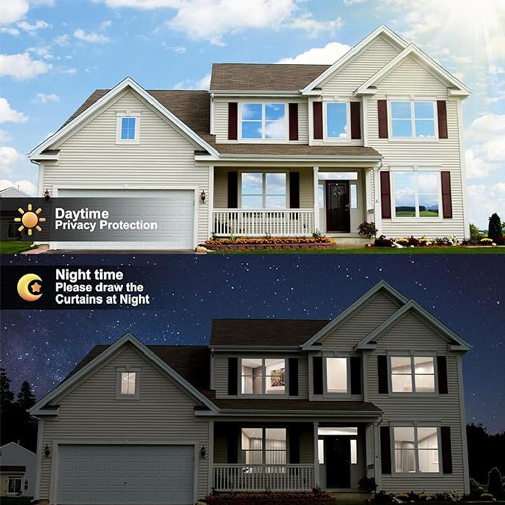 45x300cm Window Privacy Film Office Home Balcony One Way UV Blocking Static Cling Glass Film