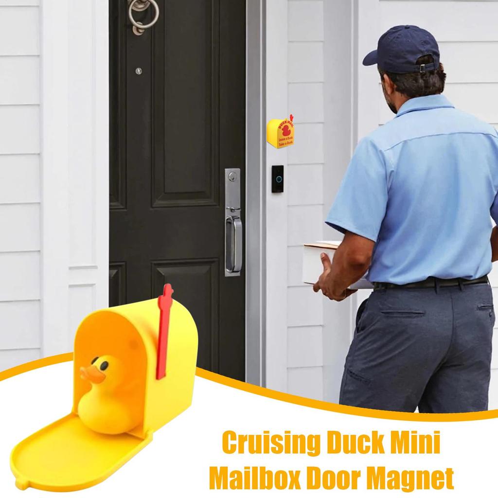 Mailbox Magnet Cruising Duck Magnetic Mailbox Flag Decor Funny Stickers Home Decor for Locker Housewarming Women Men Fridge