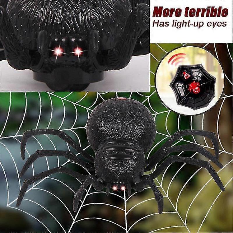 Remote Control Spider Scary Wolf Spider Robot Realistic Novelty Prank Toys Gifts