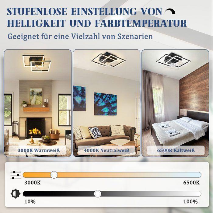 Ventilateur de plafond silencieux NETTLIFE avec éclairage LED, 3000-6500K, 6 vitesses, télécommande minuterie, chambre/salon, 37 cm