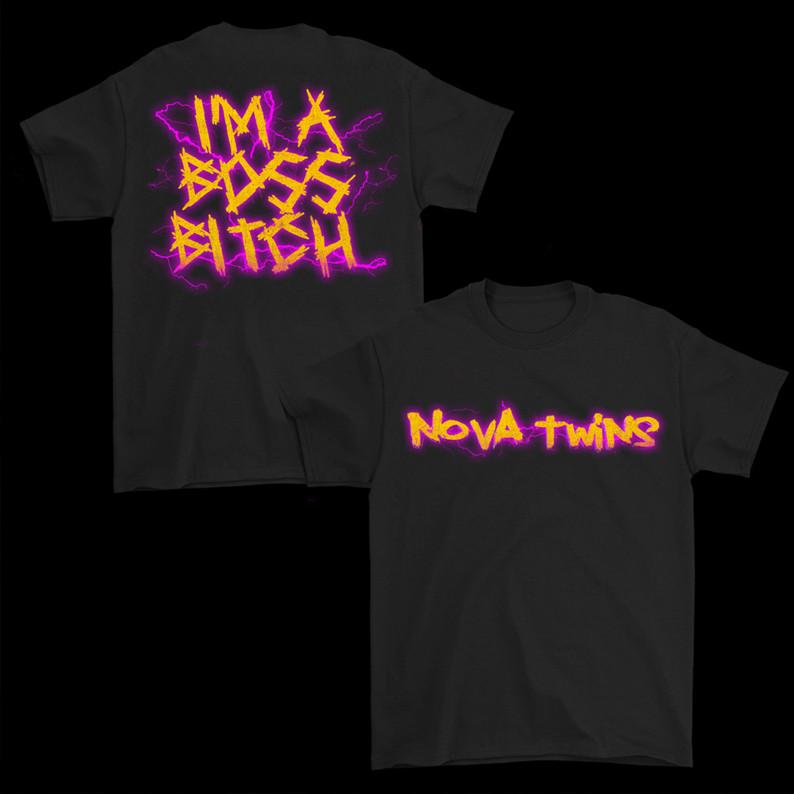 Nova Twins Im a boss black T-shirt short sleeve 1F2659