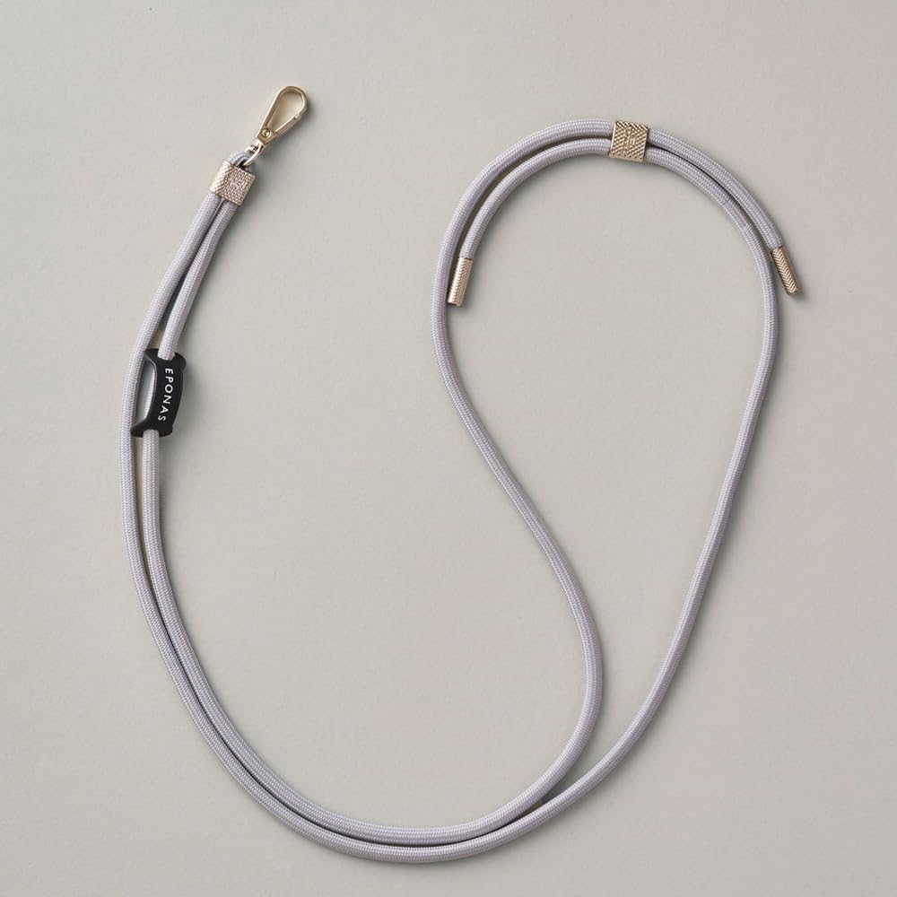 Eponas CONNECT Кожаный кошелек-портмоне Eponas Zip с карманом для хранения AirTag, Натуральная французская козья кожа от Arlan, Круглая молния (Сине-серый + Плечевой ремень)