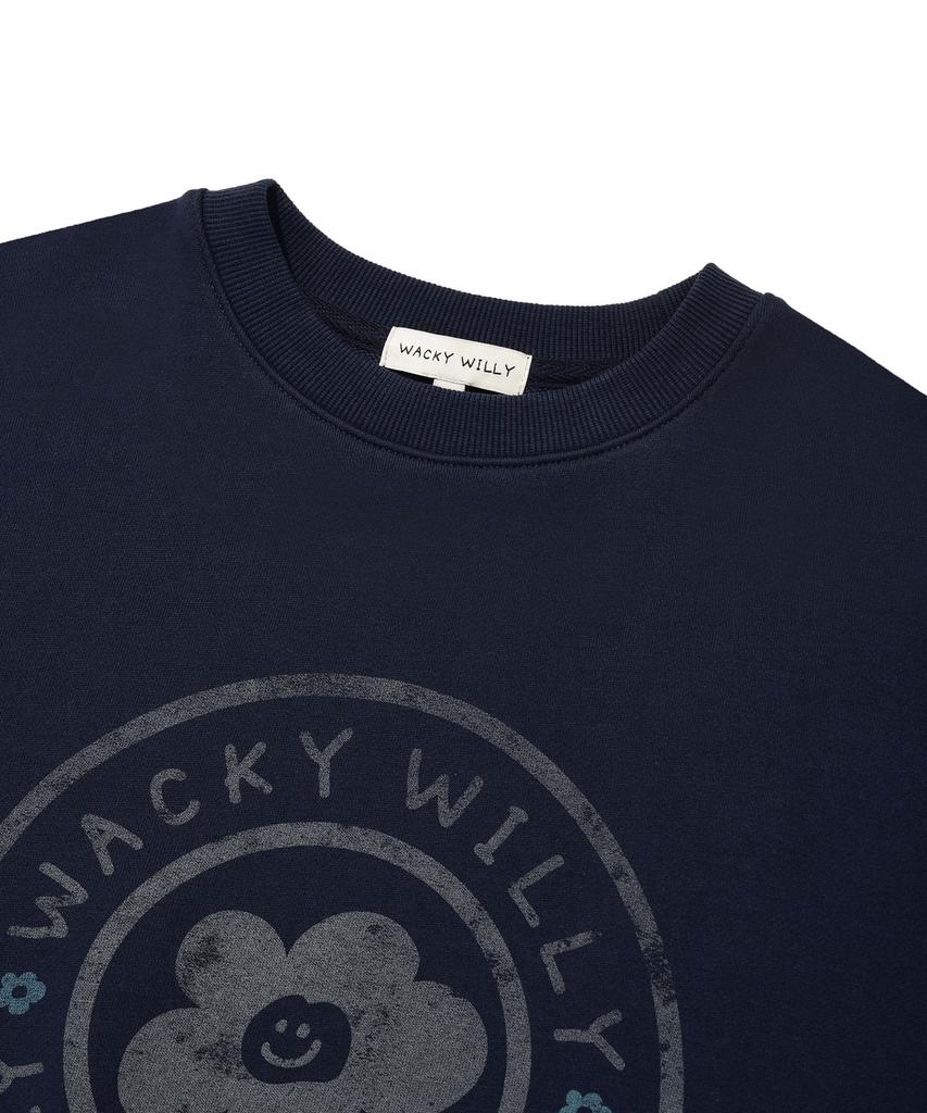 WACKY WILLY Women'S Lily Circle Graphic Sweatshirt Navy