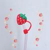 Cartoon Cute Drinking Straw Dust Cap 3D Straw Tips Cover New Silicone Straw Plug  Bottle
