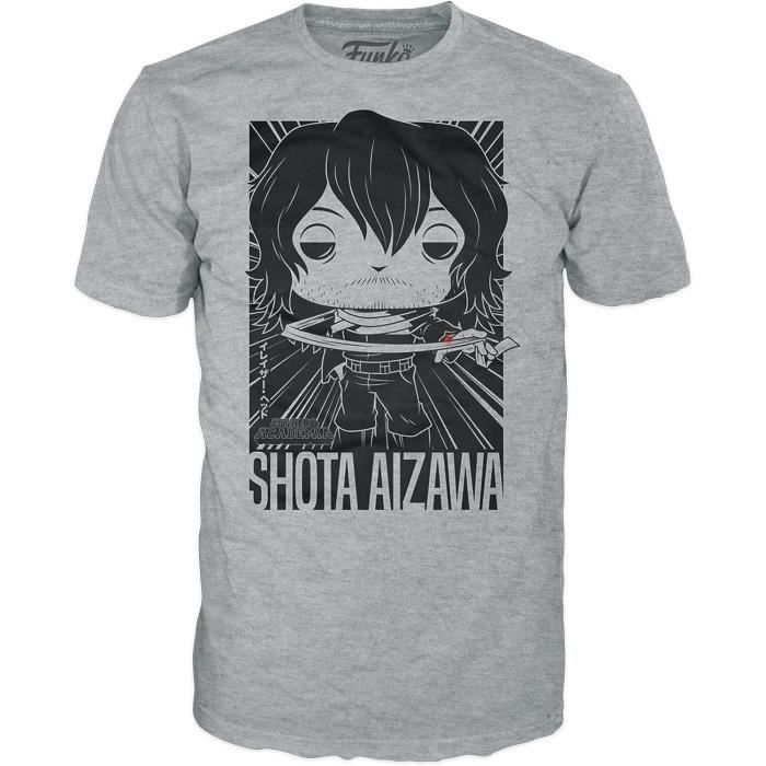 Funko Pop! &amp; Tee : My Hero Academia - Shota Aizawa - T-Shirt et Figurine en Vinyle à Collectionner