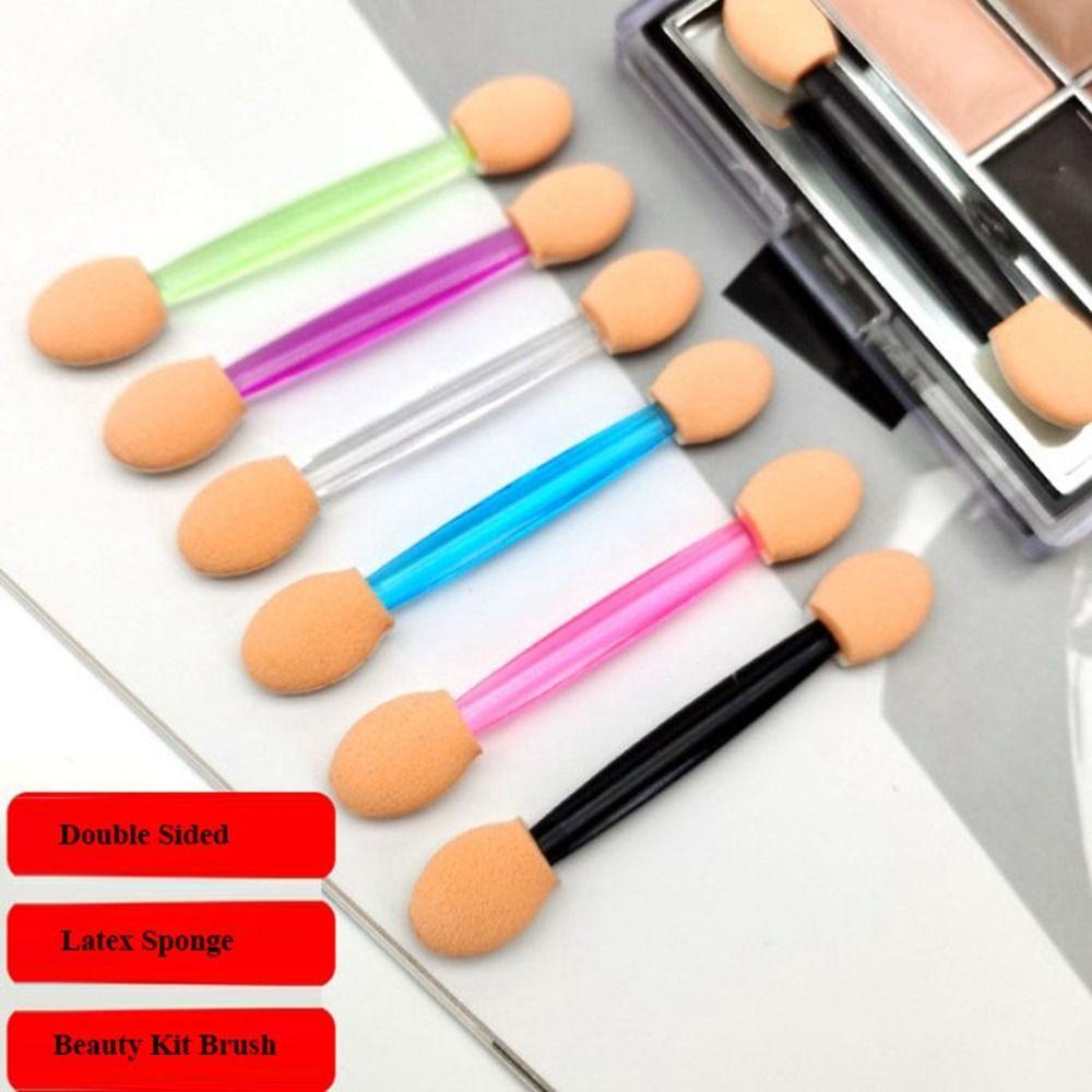 10 шт. Портативный двухсторонний латексный спонж Одноразовая кисть для теней Инструменты для макияжа