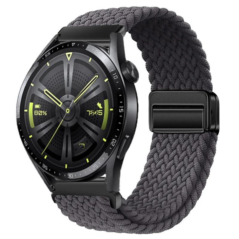 22 мм 20 мм Плетеный нейлоновый ремешок для Huawei Watch 4/3/GT4-3 Samsung Watch 6/5/4/3 Тканевый браслет Наручный ремешок Amazfit GTR 4/GTS4