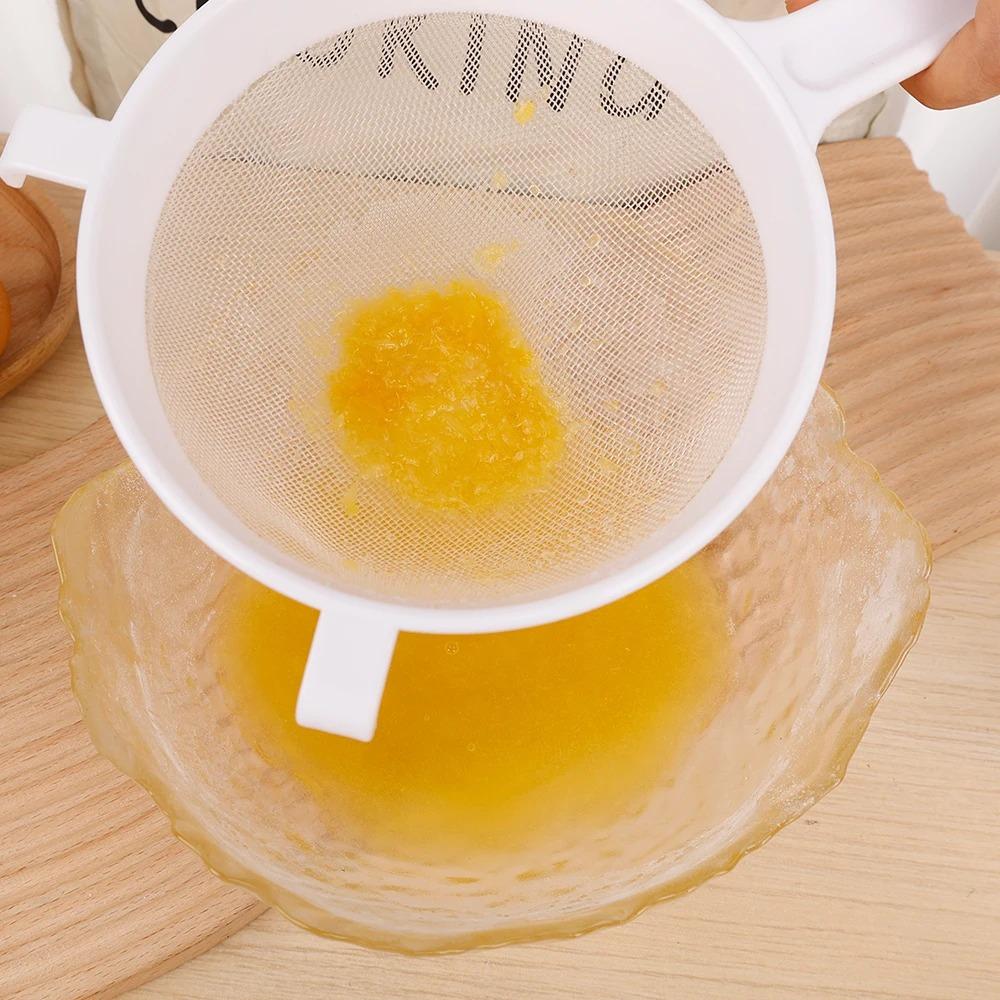 Plastic Colander Handheld Flour Sieve Kitchen Accessories Soy Milk Filter Tea