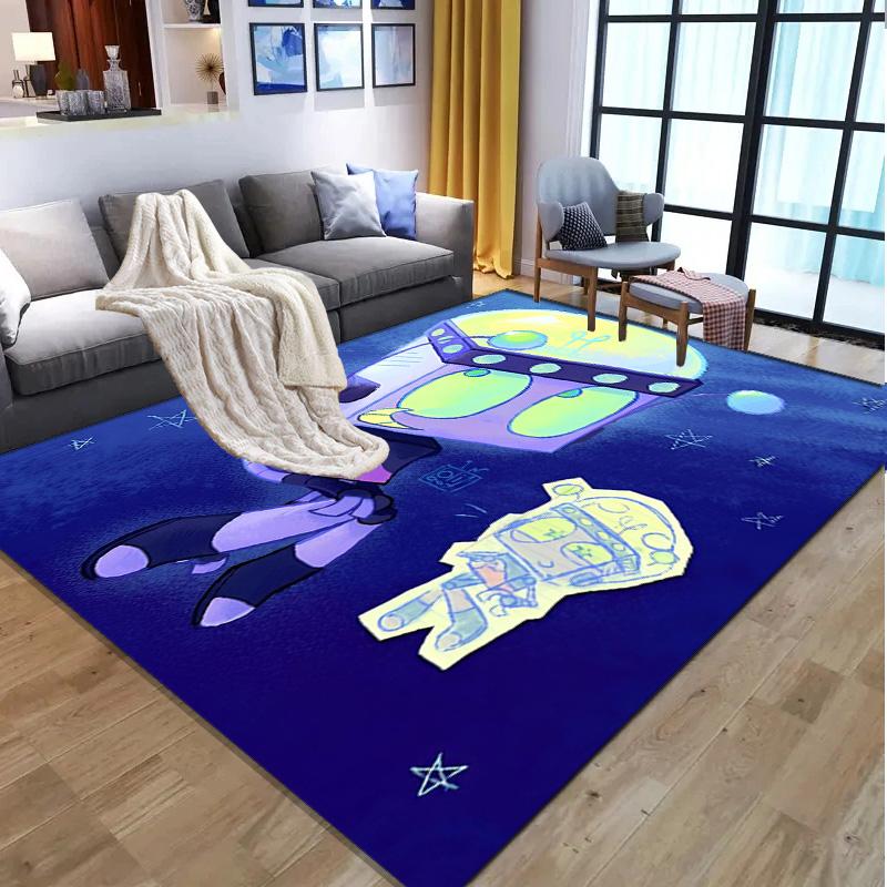 Cosmic Bot Crew Pattern Rug, Indoor/Outdoor Mat, for Picnic, Gameroom, Bedroom, Office, Living Room, Home Decor Carpet, Birthday Gift