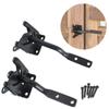 Automatic Gravity Lever Gate Latches Lock Steel Self Locking Bolts Heavy Duty Black Steel Gate Lock for Garden Fence