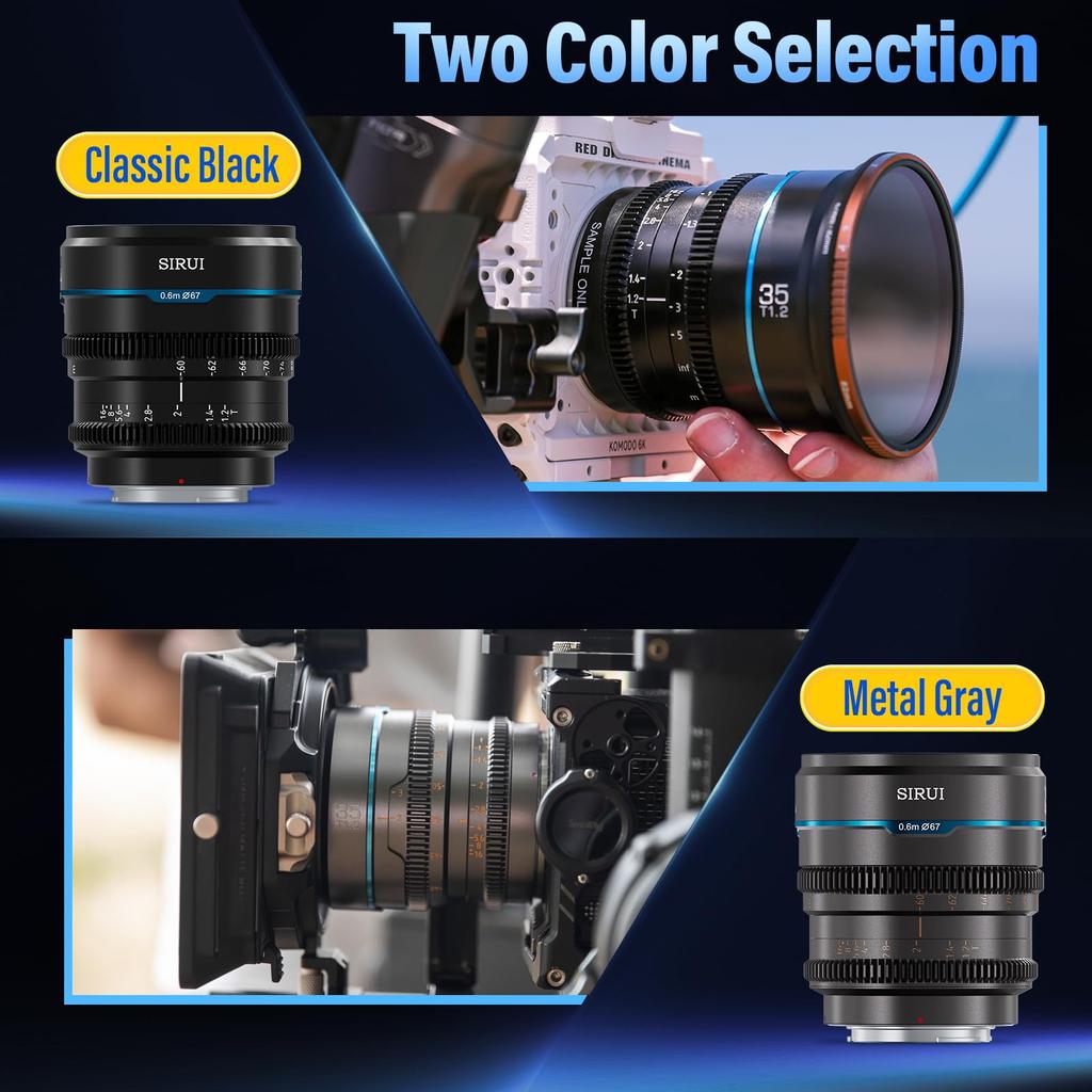 SIRUI Night Walker 35mm Camera Manual Focus Cine Lens Lens, (L Mount, Black)