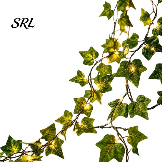 Artificial Ivy String Lights 32.8FT Vine Fairy Lights, Garland, Fake Hanging Vines Decorations, Leaves with Flexible LED Light for Bedroom Wall
