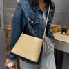 PU Leather Vintage Crossbody Bag Large Capacity Solid Color Shoulder Bag  Girls