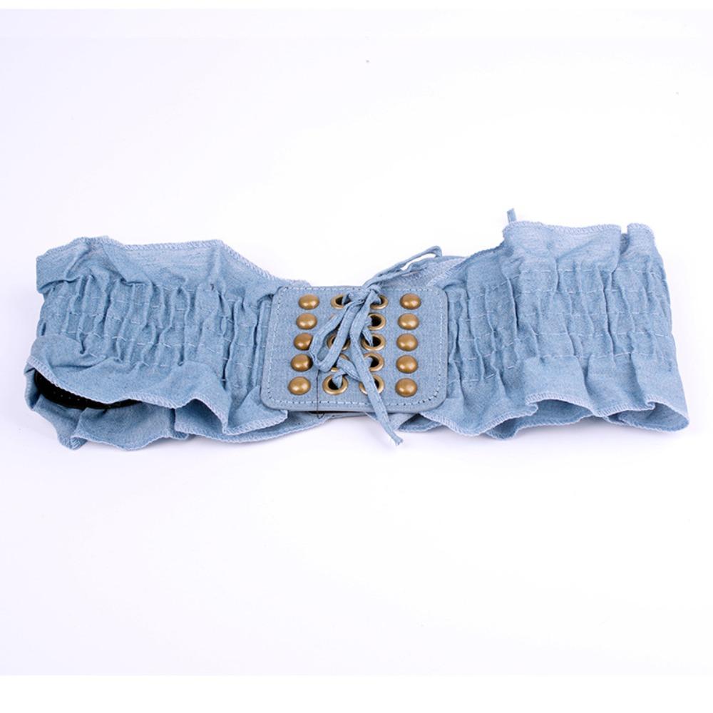 Универсальный эластичный пояс на резинке, джинсовый эластичный пояс, модные широкие пояса, женские
