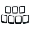 Grille erts ABS Front Grill Cover Exterior Accessories for Jeep Compass MP 2017-, Carbon Fiber Finish
