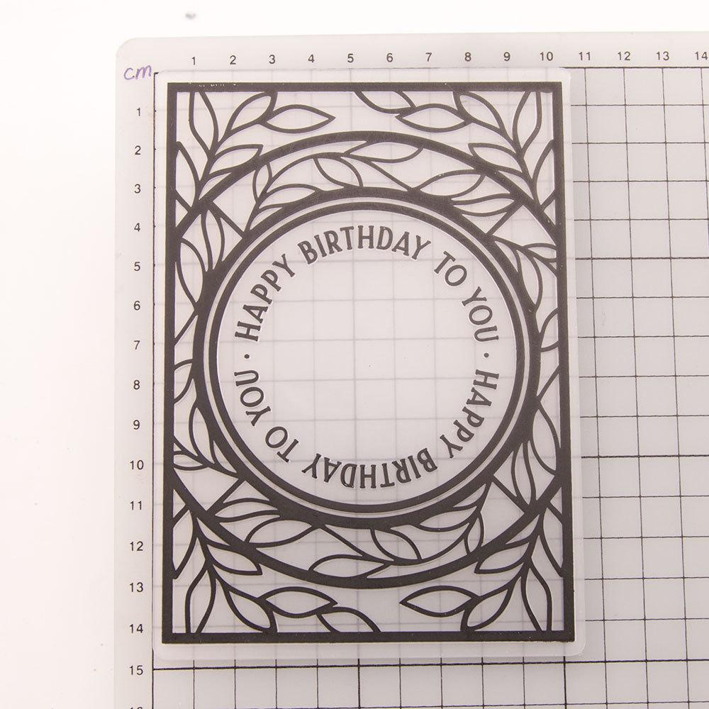 Пластиковая папка с тиснением «С Днем Рождения» для скрапбукинга «сделай сам», фотоальбом, декор для карт, художественный шаблон, подарок для торта, подарок