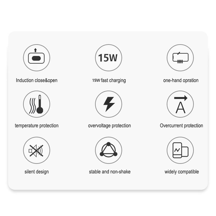 Automatically Open Close Infrared Touch Car Wireless Charger Mobile Phone Holder