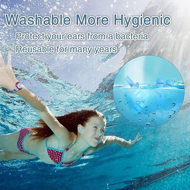 Ear Plugs for Sleeping Soundproofing Sleep Well Hearing Protection Swimmable Silicone Soft Soundproof Washable Reusable Ear Plugs 4 Pairs