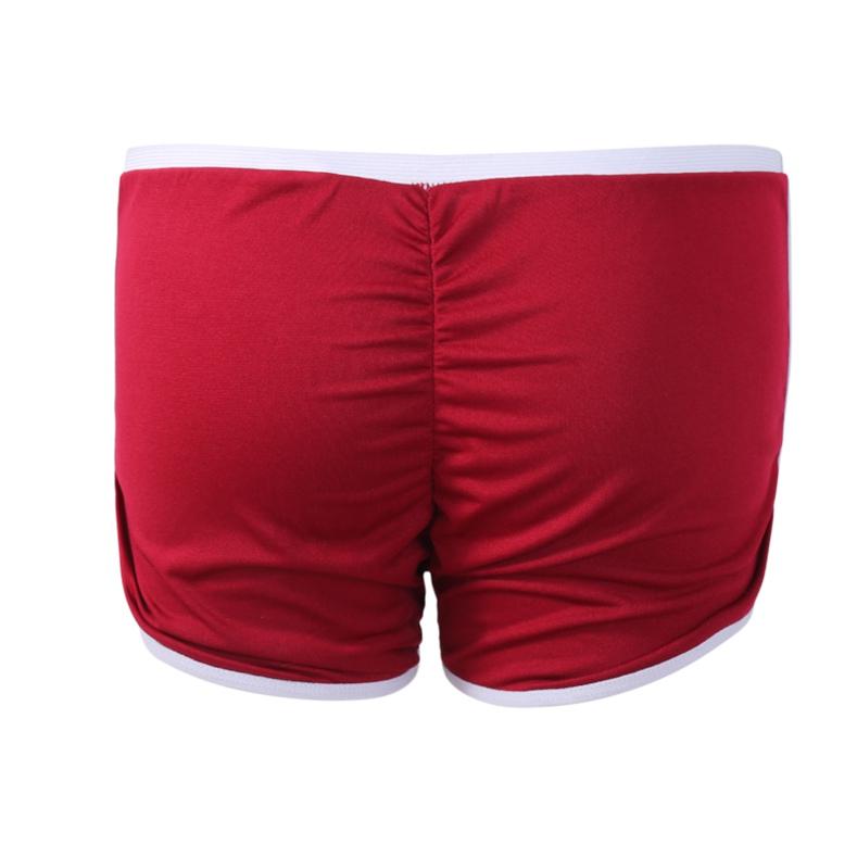 Summer Sexy Solid Color Low Waist Sports Running Hip Shorts