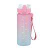 MYEEDA Water Bottle, 600ml, Made of Food-Contact Resin, Plastic with Measuring Capacity, for Boys and Girls, One-Touch Operation, Stylish, Easy To