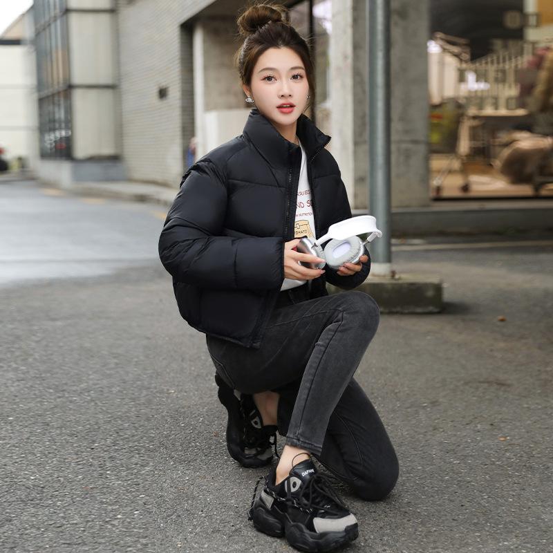 Женское пальто Bread, короткий фасон, утолщенный воротник-стойка, легкое и плотное пальто, маленькая студенческая куртка с хлопковой подкладкой